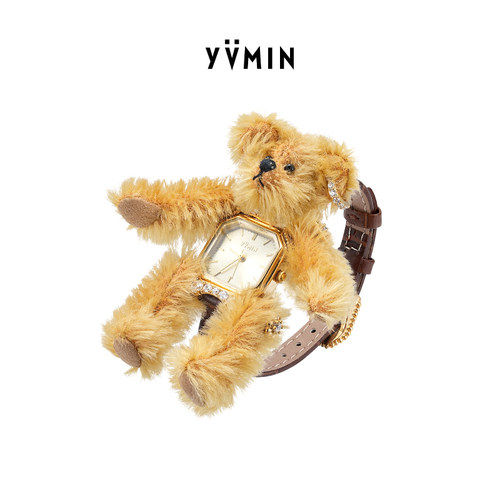 YVMIN尤目 时光手表熊手链可看时间设计师生日礼物新品