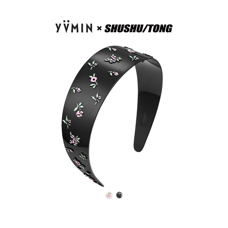YVMIN尤目手绘碎花宽发箍新品