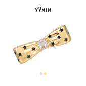 情人节生日礼物新品 YVMIN尤目 星星波点蝴蝶结发夹刘海夹设计师款