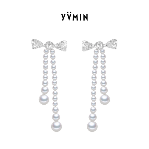 YVMIN尤目珍珠糖果流苏925银耳环