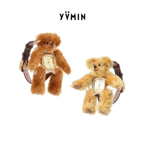YVMIN尤目 时光手表熊手链手饰女款可看时间设计师生日七夕礼物