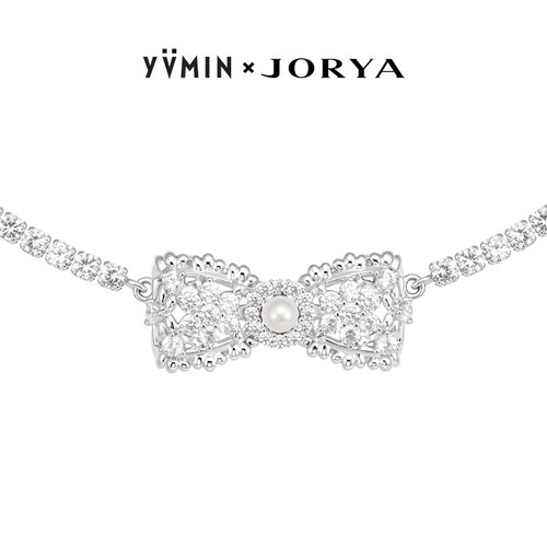 YVMIN尤目 x JORYA 蕾丝蝴蝶结锆石项链choker生日礼物新品