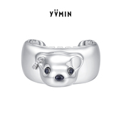 YVMIN尤目 金属熊头手镯手饰设计师情人节生日礼物