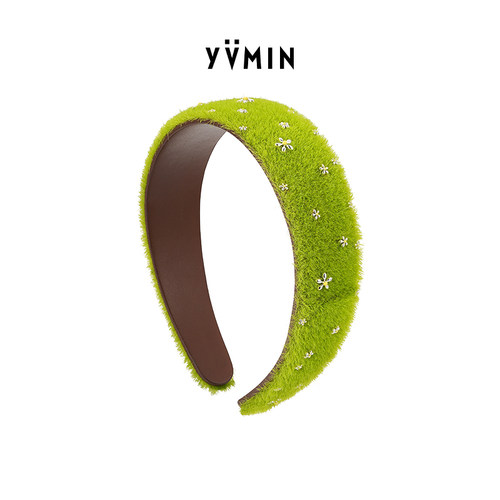 YVMIN尤目 花朵装饰草地发箍植绒发饰生日礼物春季新品