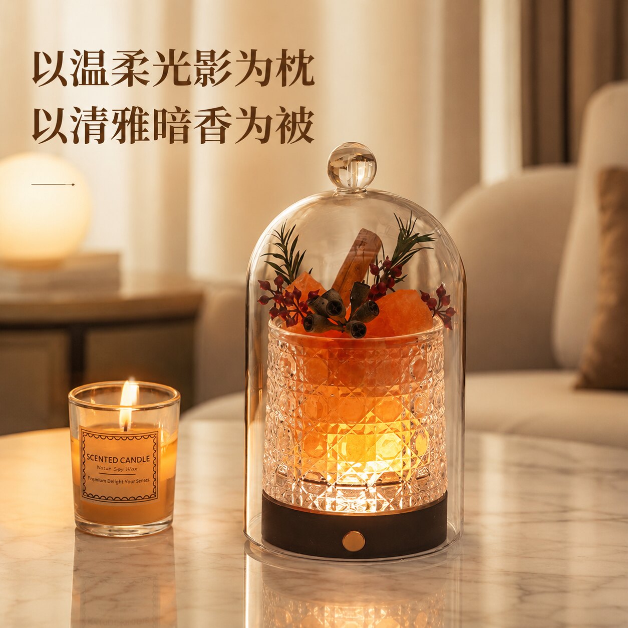 晶石香薰礼物盒冷杉全季禅茶英国梨小苍兰乌木檀香丝绒玫瑰栀子花