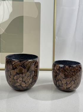 玲珑行中古琉璃上海桌面金星花器