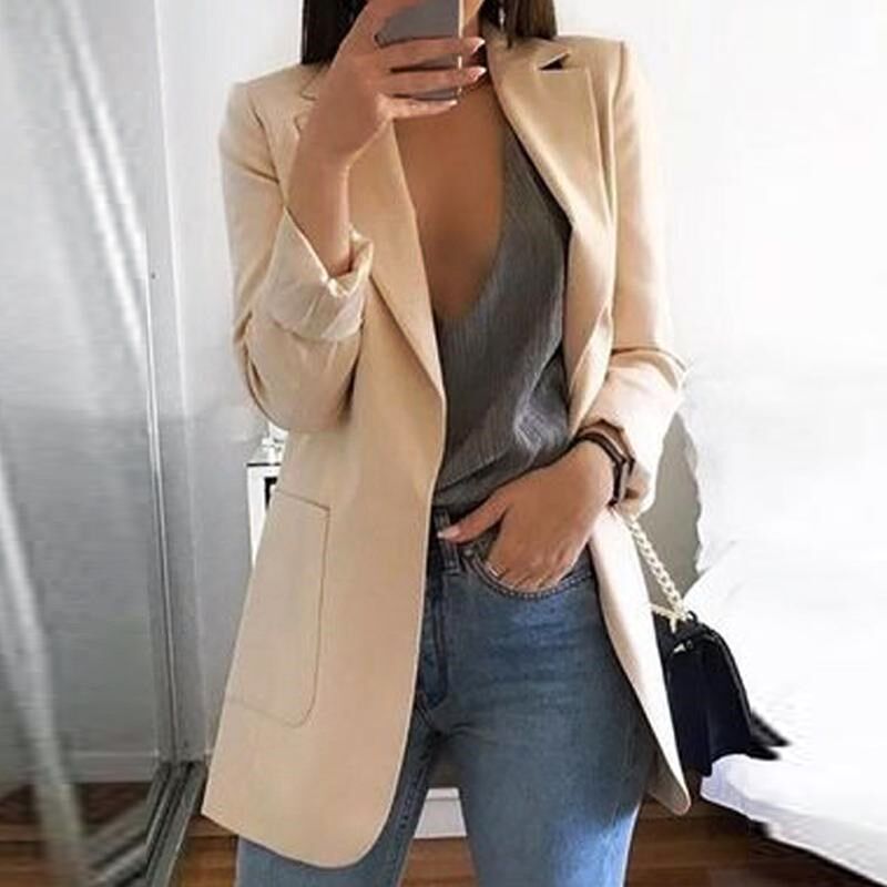 Ladies Autumn Blazer Coat For Women Slim Work Office Coats在类目 女装/女士精品, 西装中 - 来自Buy2taobao.com提供专业的淘宝代购服务