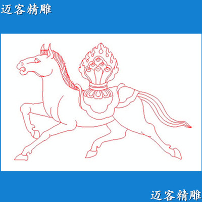 马精雕图皇冠浮雕马上升冠灰度图奔马壁画浮雕木雕