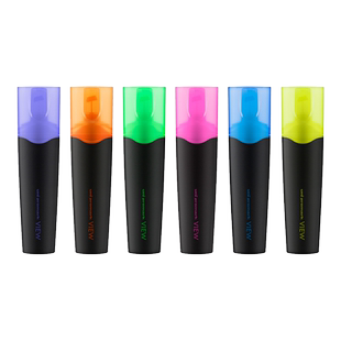 日本uni三菱荧光笔USP-200透视荧光笔可视窗粗划线重点笔小学生用糖果色儿童莹光银光萤光手账笔记复习笔