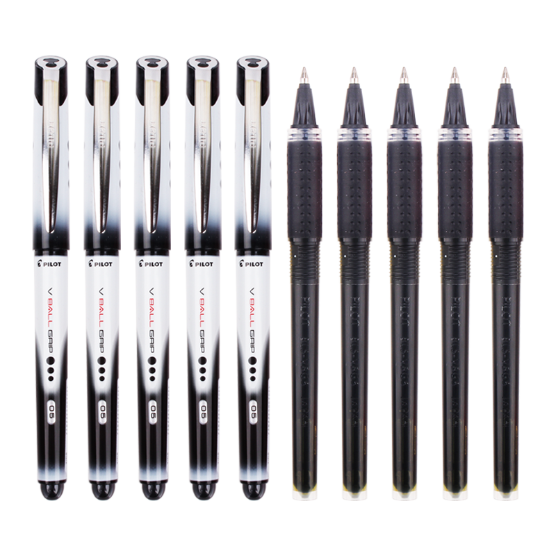 日本PILOT百乐BLN-VBG5中性笔V5威宝熊猫笔走珠笔学生考试专用黑色水笔vball办公签字笔bls-vbg5笔芯官网同款