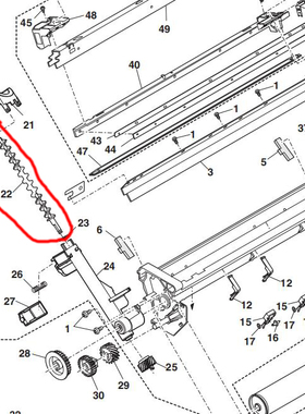 原装夏普AR-3021 4020 3818 4818S 3821 4821D N S鼓架废粉管螺杆