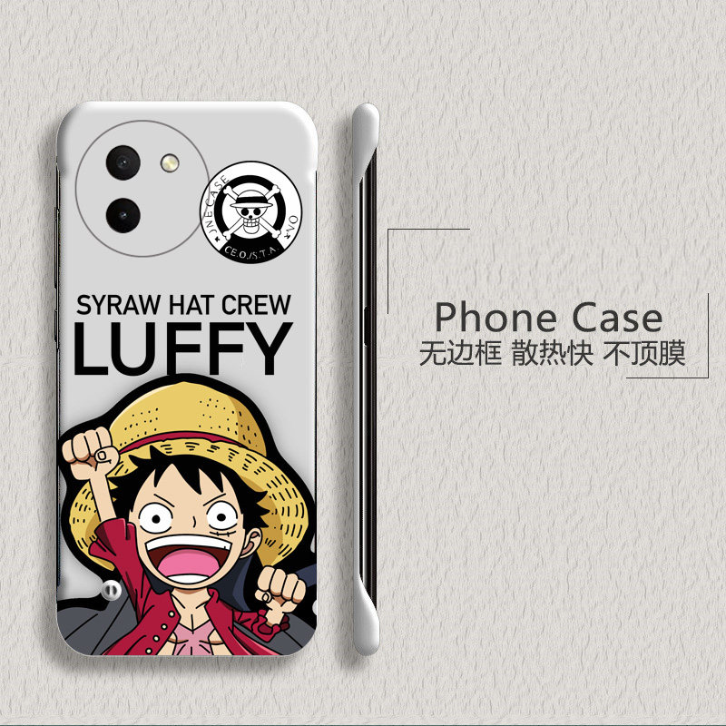 海贼王路飞适用vivox60手机壳y200无边框x50pro+散热x30新款x60曲屏版半包x30pro薄x60tpro硬防摔保护套男女,3C数码配件,手机保护套/壳,淘宝优惠券,粉丝福利购,淘宝优惠卷