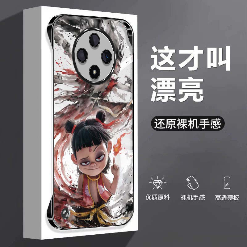 哪吒闹海适用oppoa3pro手机壳a1无边框a2散热a11x超薄a36女a58x男a72电镀套a53防摔a97外壳k12新款k10x/k12s