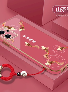 好运锦鲤适用opporeno7手机壳reno7se指环扣reno6pro+红色5k新年4se本命3元气版兔reno2z男十倍变焦女ace2过