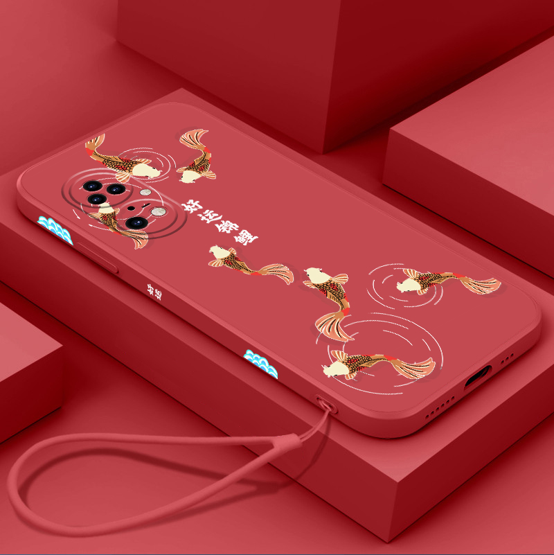 新年中国风华为p50手机壳好运锦鲤p50pro软壳液态硅胶p50pro+磨砂虎年P50红色挂绳全包男女款情侣保护套超薄,3C数码配件,手机保护套/壳,淘宝优惠券,粉丝福利购,淘宝优惠卷