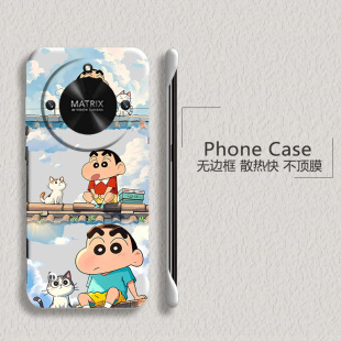 蜡笔小新适用华为荣耀x50手机壳x50i无边框x40gt散热x40i新款 硬v30防摔v20套v10 畅玩40半包40plus超薄30pro