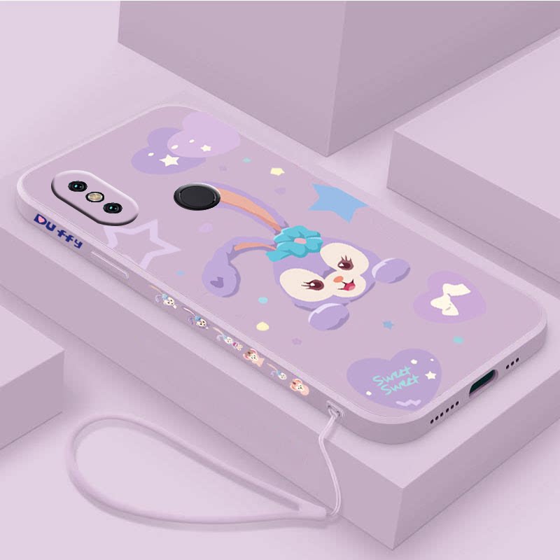 可爱头像星黛露小米6手机壳女款液态硅胶软壳小米6x挂绳全包镜头小米mix2卡通防摔保护套mix2s磨砂网红创意