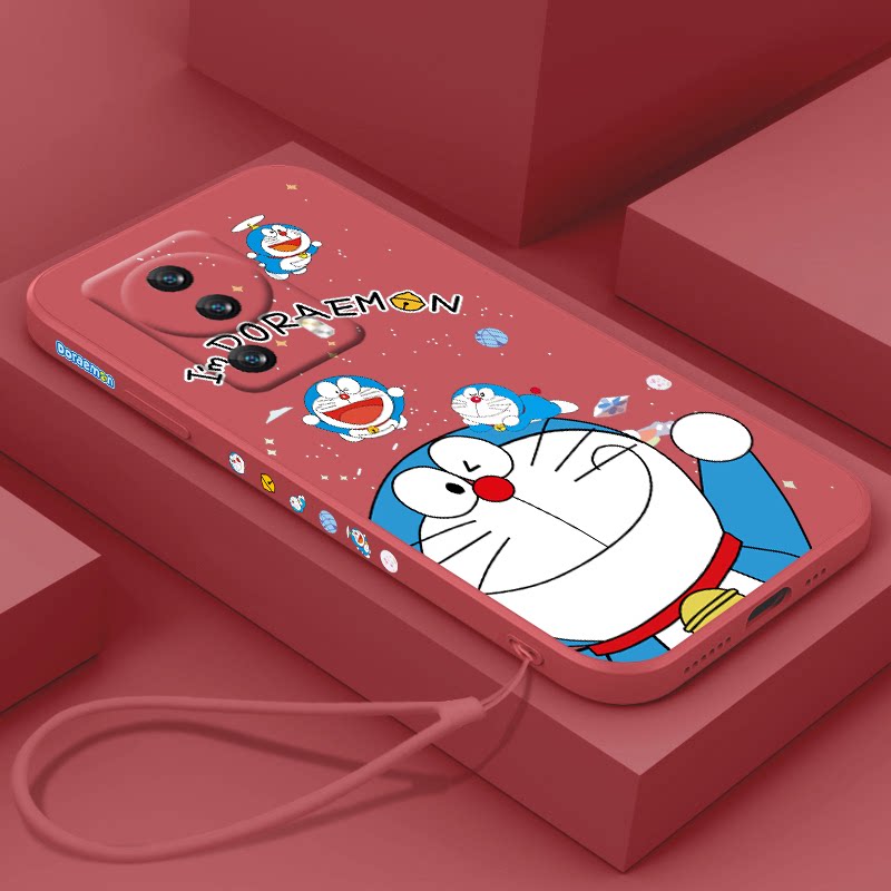 蓝胖子适用小米civi2手机壳新款xiaomicivi2软壳cv2多啦a梦曲屏液态硅胶男女机器猫全包卡通可爱保护套高级感