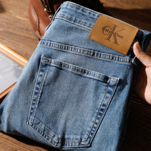 正品 休闲百搭潮流新品 Calvin 水洗牛仔裤 Klein凯文克莱男士 美版
