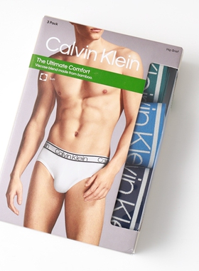 美版正品Calvin Klein舒适简约百搭经典性感男士三角CK内裤三条装
