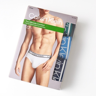 美版正品Calvin Klein舒适简约百搭经典性感男士三角CK内裤三条装