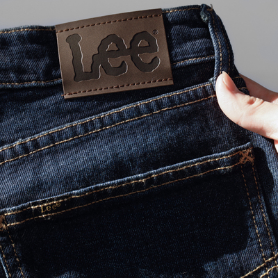 Lee李新款男士复古修身牛仔裤