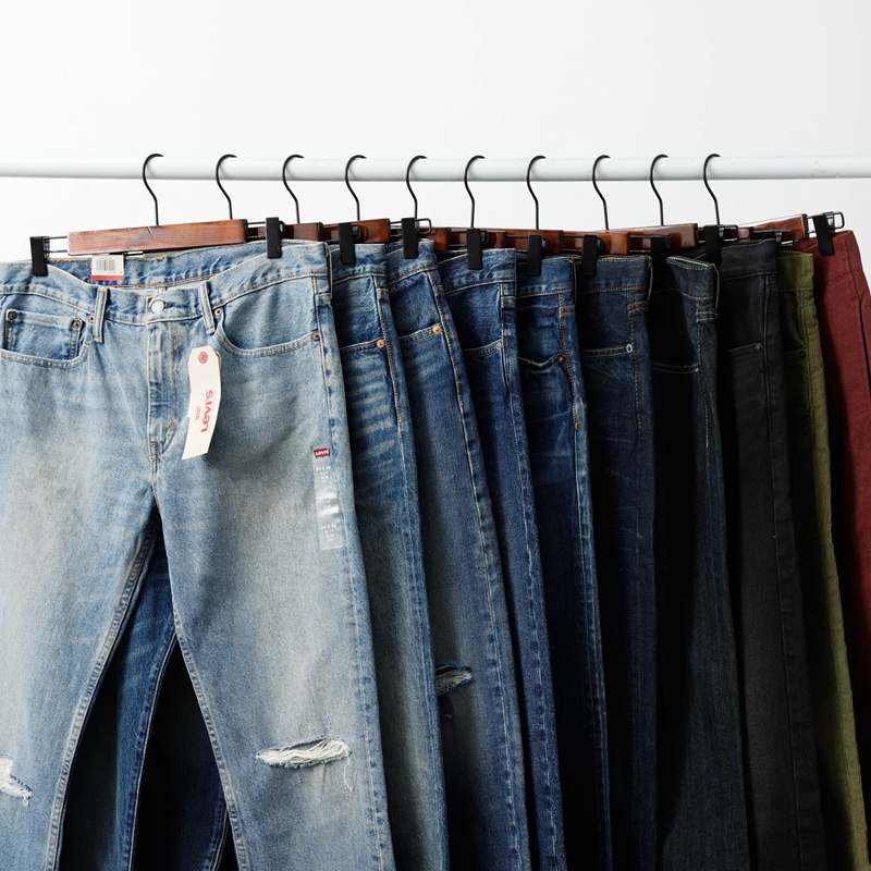 levis直筒高腰牛仔裤长裤秋季