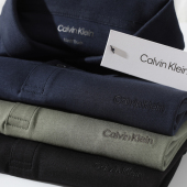 T恤夏季 美版 商务翻领CK纯色polo衫 简约休闲短袖 Calvin Klein男士