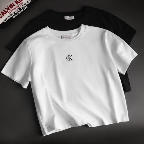 CKJeans夏新款女士短款印花短袖