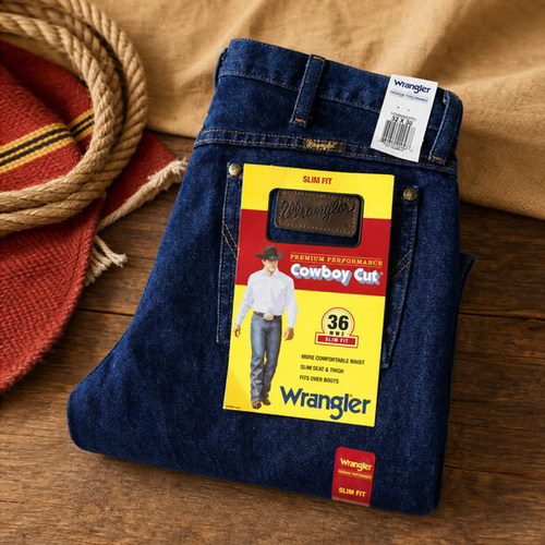 Wrangler男士中腰修身牛仔长裤