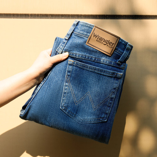 Wrangler威格男士高街复古牛仔裤