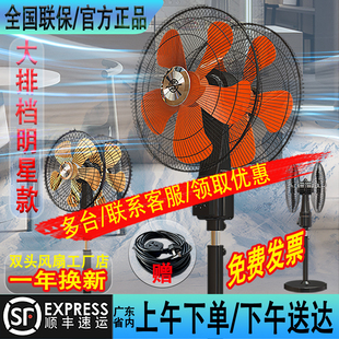 360度旋转双头电风扇商用双面落地18寸商务扇烧烤大风力工业风扇