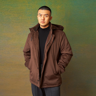 鹅绒滑雪服夹克外套男保暖连帽拉链加厚羽绒服冬Allen Xie艾伦谢