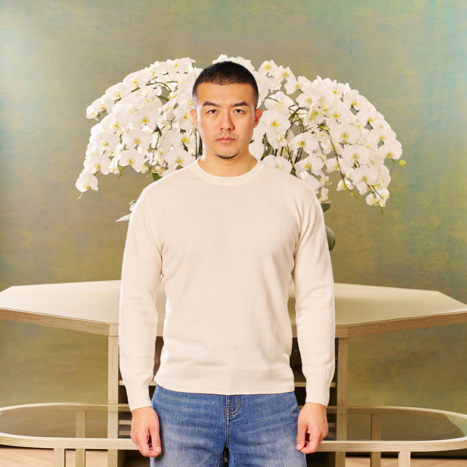 AllenXie圆领山羊绒羊毛衫