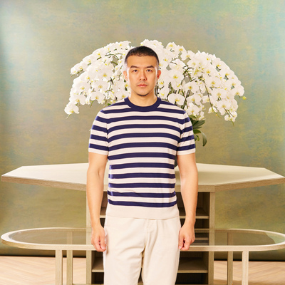 AllenXie丝羊绒羊毛短袖海魂衫
