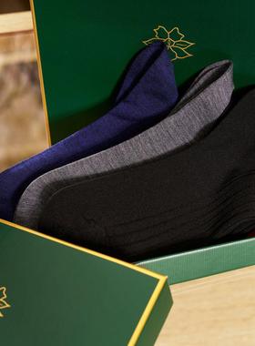 羊毛长袜男士正装保暖防滑小腿袜子西装西裤皮鞋Allen Xie艾伦谢