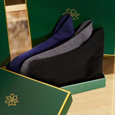秋冬保暖羊绒羊毛中筒袜