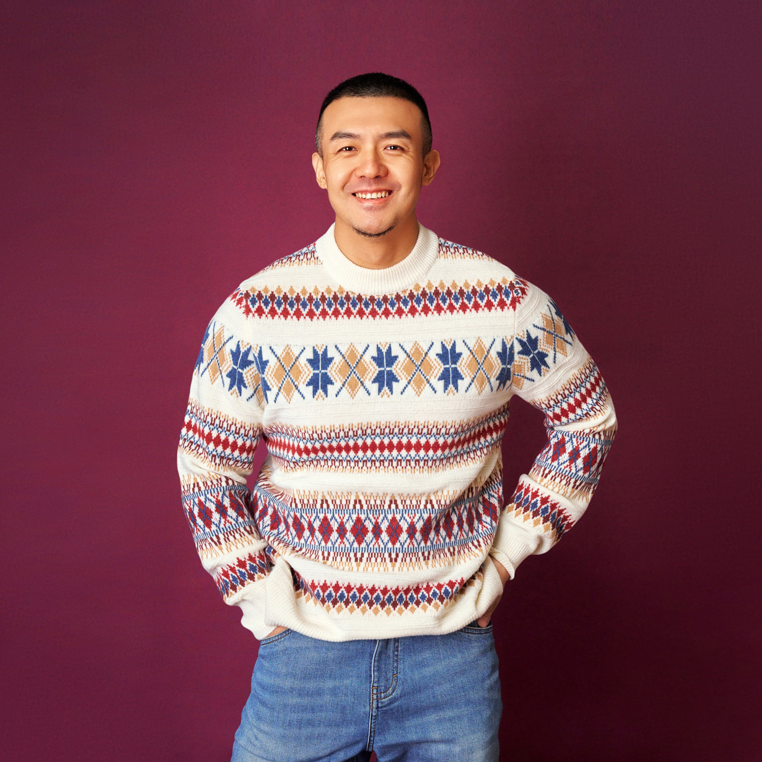 AllenXie费尔岛套头毛衣