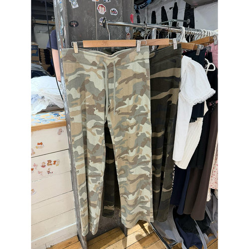 bm低腰抽绳迷彩直筒裤休闲长裤女