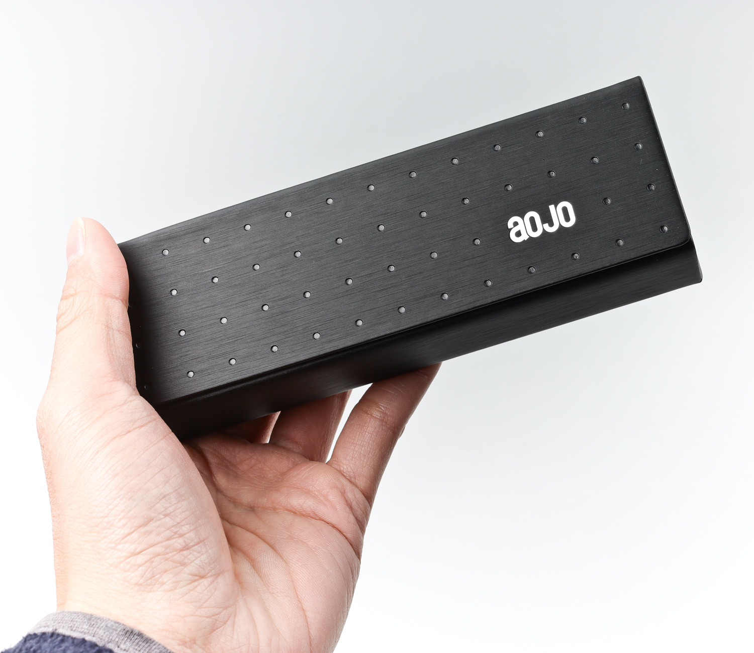 专柜正品aojo长方形小众设计师款男女文艺耐压保护翻盖近视眼镜盒