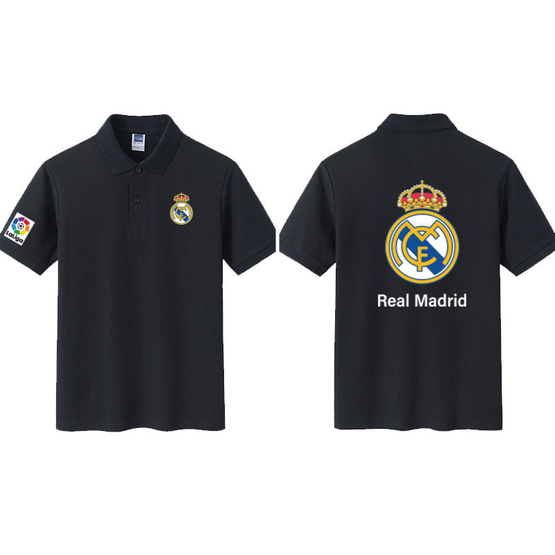 REAL MADRID FOOTBALL LA LIGA REAL MADRID TEAM JERSEY REAL MADRIDPOLO SHIRT LAPEL T-SHIRT SHORT SLEEVE JUNIORS