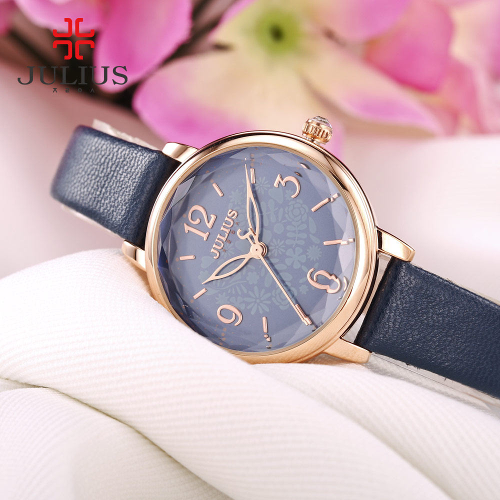 专柜正品韩国聚利时潮流时尚韩版花纹大表盘日本石英女士手表防水