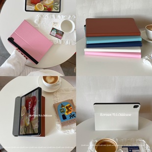 pro11 纯色皮套」ipad A16 10.9寸10代书本式 457横屏 odd「淡人爱用 保护套翻盖皮套MINI全包13软壳air11 老式