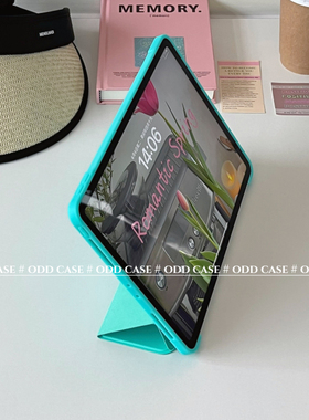 小众薄荷绿 ins慵懒别致ipad保护套pro11/10代/2022款10.9寸 翻盖三折/休眠10.2寸/10.5/9.7/mini6/迷你45软