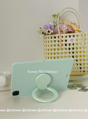 odd「夏日ins豆绿色」单后壳支架ipad平板保护套air6/7/11寸2025pro13壳苹果10.2/10代/10.9/mini全包软壳A16