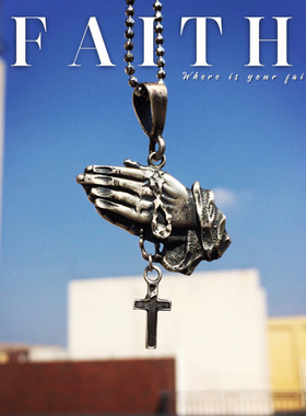 欧洲925银十字链男女吊坠