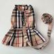 格纹百褶薄款 背心连衣裙子宠物泰迪比熊小型犬狗狗猫咪衣服 春夏季