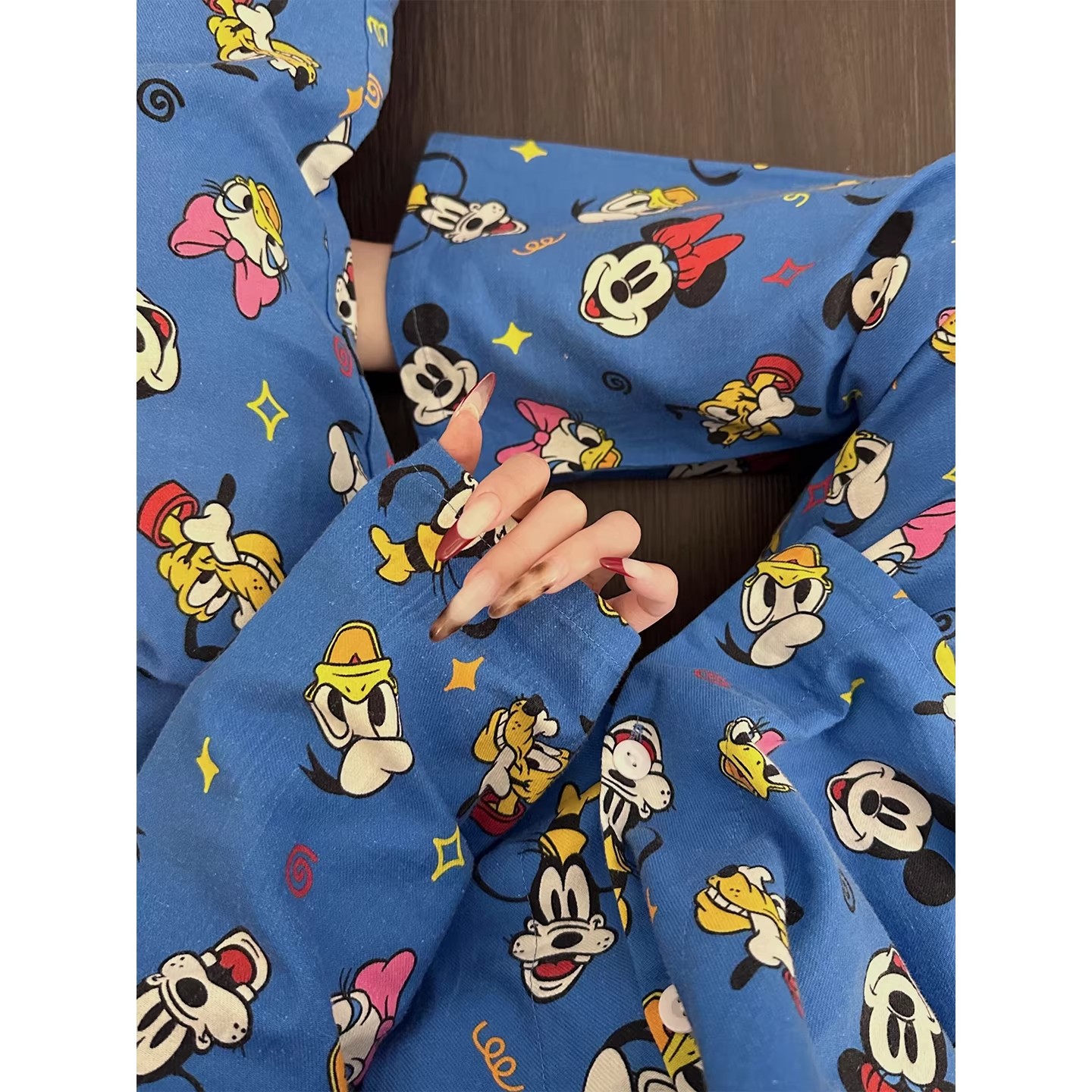 韩系ins风新款春秋季甜美可爱米奇睡衣女学生宿舍家居服女两件套