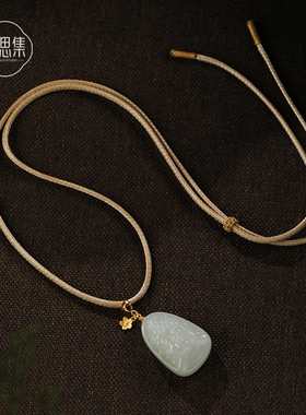 【无忧渡项链】天然和田玉项链无忧佛佛雕刻挂件坠链可爱设计款