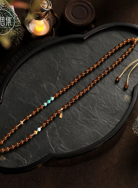 【胜朝多用链】天然和田玉糖料手工编新中式红糖气质项链设计款